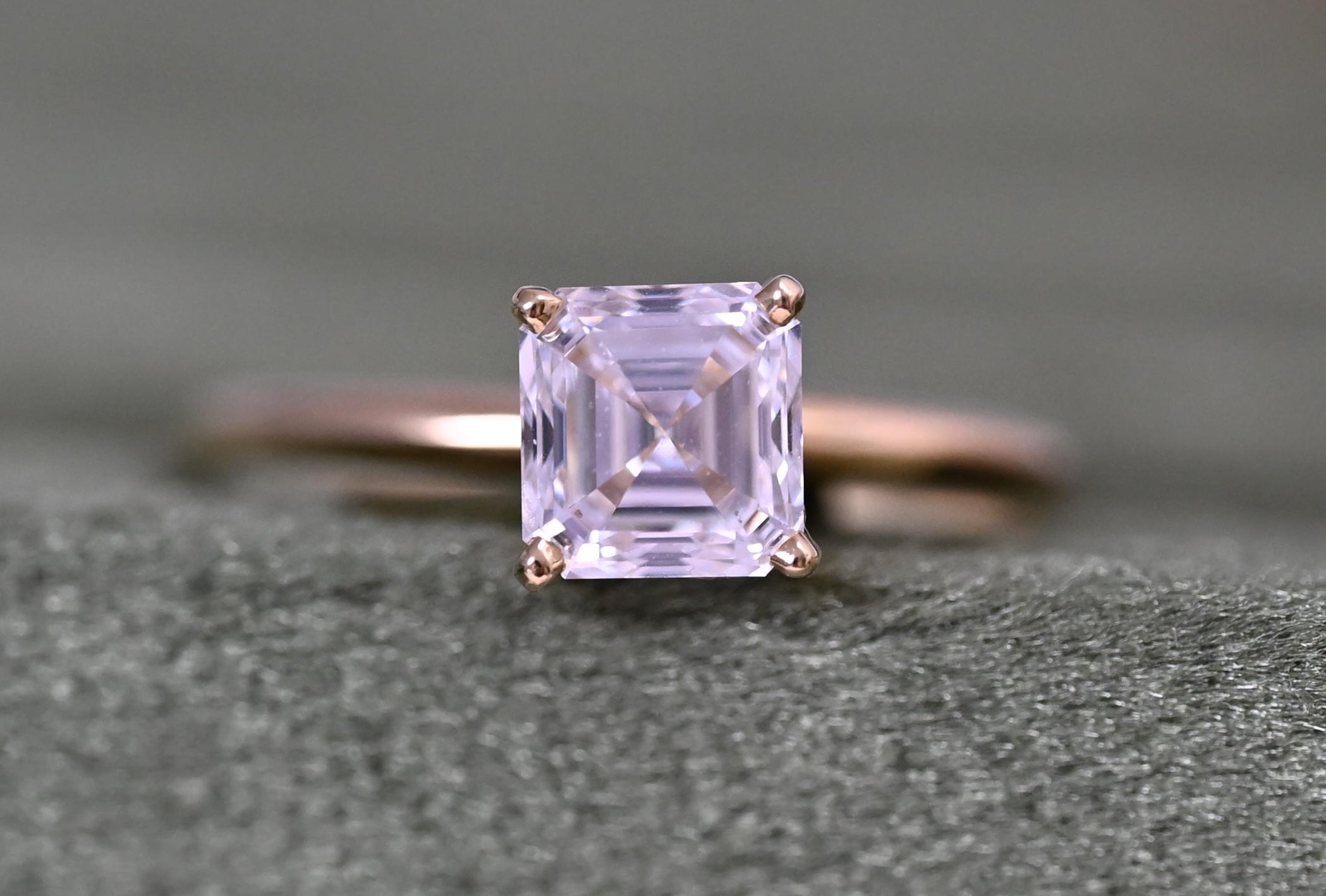 1.51 Carat TW Asscher Cut Diamond Solitaire Engagement Ring