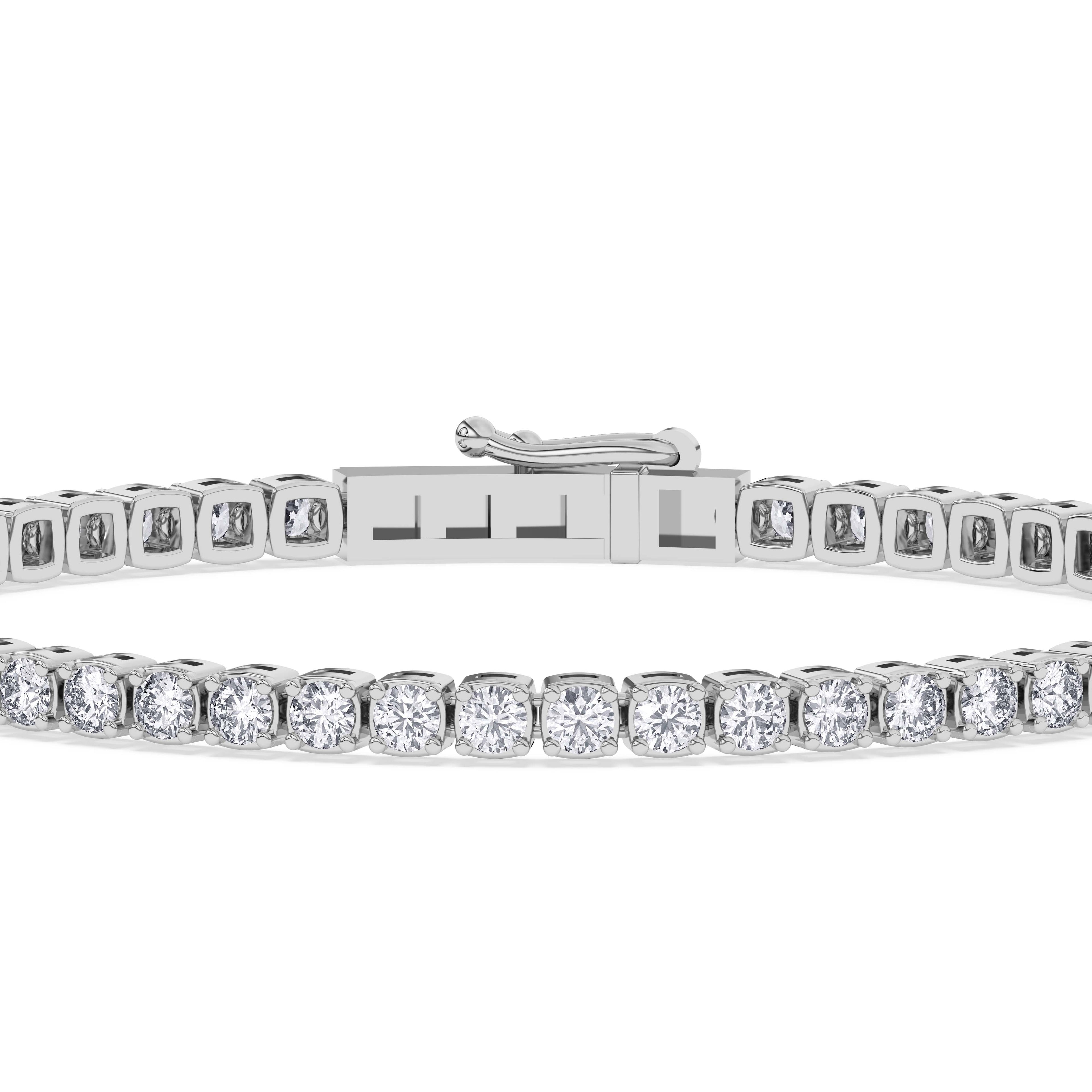 4 Carat Total Weight Lab Diamond Tennis Bracelet 14k Gold