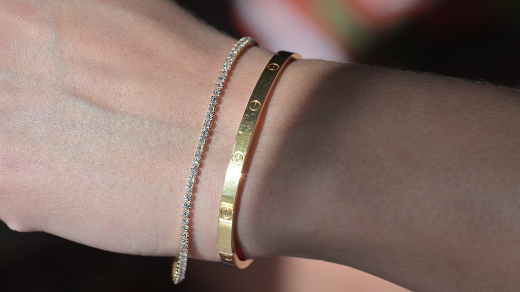 2 Carat Total Weight Lab Diamond Tennis Bracelet 14k Gold